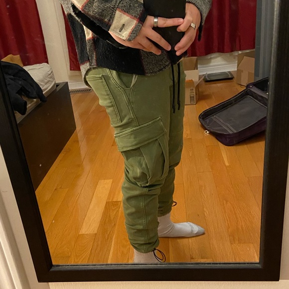 ZARA Green Cargo Joggers - Picture 4 of 4